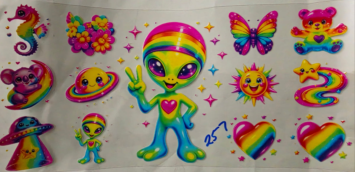 Neon Alien Lisa Frank